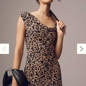 Reformation One Shoulder Leopard Print Dress